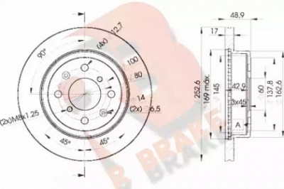 R BRAKE 78rbd20715 -  Тормозной диск